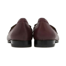 将图像加载到图库查看器中，HERMES Mocassins Paris Loafers Burgundy Leather Size 36
