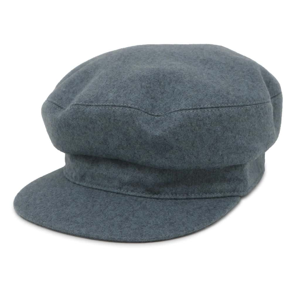 HERMES Serie Button Cap Size 57 Gray Cashmere100%