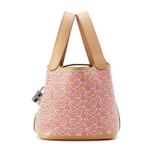 Load image into Gallery viewer, HERMES Picotin Lock Lucky Daisy Chai/Rose/White Swift Leather Size micro
