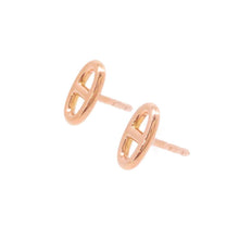 将图像加载到图库查看器中，HERMES Chaine d&#39;Ancre Farandole Earrings Size TPM 18K Pink Gold
