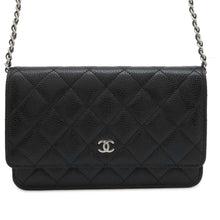 将图像加载到图库查看器中，CHANEL Matelasse Classic Chain Wallet Black AP0250 Caviar Leather
