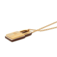 Load image into Gallery viewer, HERMES O&#39;Kelly Necklace Size PM Nata Swift Leather Metal
