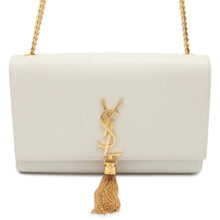 将图像加载到图库查看器中，SAINT LAURENT PARIS Kate ChainShoulder Bag Off-white 354119 Leather Size Medium
