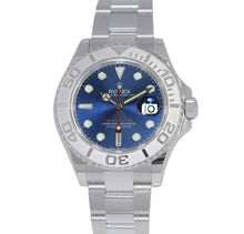 将图像加载到图库查看器中，ROLEX Yacht-Master W40mm Stainless Steel PT Bright Blue Dial 126622
