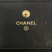 将图像加载到图库查看器中，CHANEL Matelasse Tri-fold Small Wallet Black AP3080 Caviar Leather
