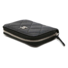 将图像加载到图库查看器中，CHANEL Matelasse Classic Zip Coin Purse Black AP0216 Caviar Leather
