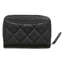 将图像加载到图库查看器中，CHANEL Matelasse Classic Zip Coin Purse Black AP0216 Caviar Leather
