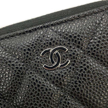 将图像加载到图库查看器中，CHANEL Matelasse Classic Zip Coin Purse Black AP0216 Caviar Leather
