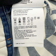 Load image into Gallery viewer, PRADA Short Striped Denim Jacket Size 38 White/Blue GFB288 Cotton100%
