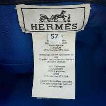 将图像加载到图库查看器中，HERMES Saint-Honore Lift Embroidery Beret Size 57 Black Cashmere100%
