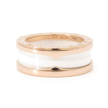 将图像加载到图库查看器中，BVLGARI B.Zero1 2-band Ring Size 53/#13347021 K18PG WhiteCeramic
