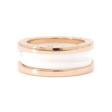 将图像加载到图库查看器中，BVLGARI B.Zero1 2-band Ring Size 53/#13347021 K18PG WhiteCeramic
