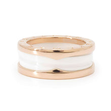 将图像加载到图库查看器中，BVLGARI B.Zero1 2-band Ring Size 53/#13347021 K18PG WhiteCeramic
