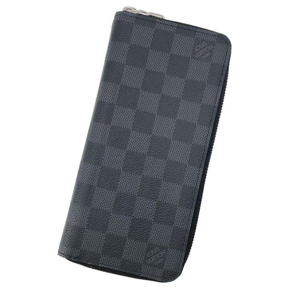 LOUIS VUITTON Zippy wallet Vertical Noir N63095 Damier Graphite