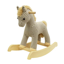 将图像加载到图库查看器中，HERMES Hermi Rocking Horse Cheval / Pixel Etoupe Cotton Fur Wood
