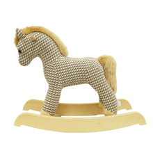 将图像加载到图库查看器中，HERMES Hermi Rocking Horse Cheval / Pixel Etoupe Cotton Fur Wood
