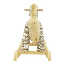 将图像加载到图库查看器中，HERMES Hermi Rocking Horse Cheval / Pixel Etoupe Cotton Fur Wood
