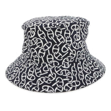 将图像加载到图库查看器中，HERMES Hat Harper Naousa Size 58 Blue・Noir Nylon62% Polyurethane38%
