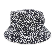 将图像加载到图库查看器中，HERMES Hat Harper Naousa Size 58 Blue・Noir Nylon62% Polyurethane38%
