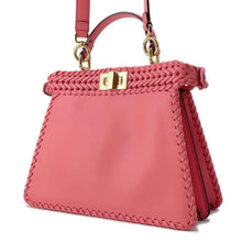 将图像加载到图库查看器中，FENDI Peekaboo ISeeU Braided Pink 8BN327 Leather Size Small
