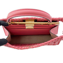 将图像加载到图库查看器中，FENDI Peekaboo ISeeU Braided Pink 8BN327 Leather Size Small
