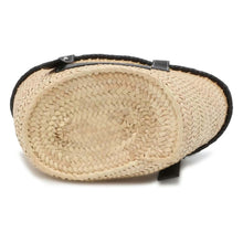 将图像加载到图库查看器中，LOEWE inlay basket bag Natural/Black A223S93X17 Raffia Leather Size Small
