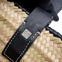 将图像加载到图库查看器中，LOEWE inlay basket bag Natural/Black A223S93X17 Raffia Leather Size Small
