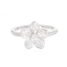 将图像加载到图库查看器中，GRAFF Wildflower Pavé Diamond Ring Size Approximately 11RGR848 18K White Gold
