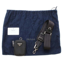 Load image into Gallery viewer, PRADA Tessuto Shoulder Bag with Pouch Black 2VH113 Nylon Leather
