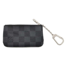 将图像加载到图库查看器中，LOUIS VUITTON Pochette Cles Noir N60155 Damier Graphite
