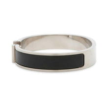 Load image into Gallery viewer, HERMES Clic Bracelet Size PM Black Enamel Metal
