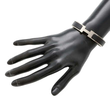 将图像加载到图库查看器中，HERMES Clic Bracelet Size PM Black Enamel Metal
