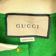 将图像加载到图库查看器中，GUCCI polo shirt with patch Size XS Green 658081 Cotton100%
