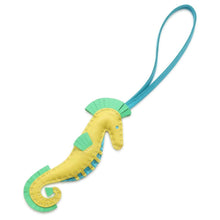 Load image into Gallery viewer, HERMES Ipo Bag Charm (Seahorse) Lime/Blue Azteque/VertComics Lambskin
