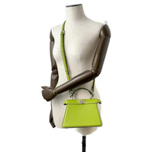 Load image into Gallery viewer, FENDI Peekaboo ISeeU Green 8BN335 Leather Size Petit
