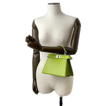 将图像加载到图库查看器中，FENDI Peekaboo ISeeU Green 8BN335 Leather Size Petit
