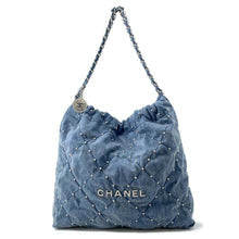 Load image into Gallery viewer, CHANEL CHANEL 22 Matelasse Blue AS3261 Denim
