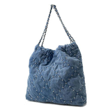 Load image into Gallery viewer, CHANEL CHANEL 22 Matelasse Blue AS3261 Denim
