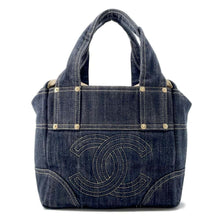 将图像加载到图库查看器中，CHANEL Sparkling denim tote Blue A31985 Denim
