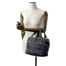 Load image into Gallery viewer, CHANEL Sparkling denim tote Blue A31985 Denim
