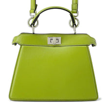 将图像加载到图库查看器中，FENDI Peekaboo IseeU Green 8BN335 Leather Size Petit
