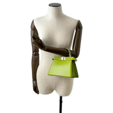 将图像加载到图库查看器中，FENDI Peekaboo IseeU Green 8BN335 Leather Size Petit
