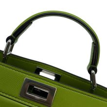 将图像加载到图库查看器中，FENDI Peekaboo IseeU Green 8BN335 Leather Size Petit
