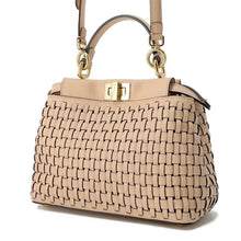 将图像加载到图库查看器中，FENDI Peekaboo braid Beige 8BN244 Leather Size Mini
