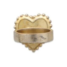 Load image into Gallery viewer, CHANEL Heart Shaped Ring Size 13 Gold Metal
