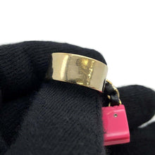 Load image into Gallery viewer, CHANEL Matelasse Bag Bag Charm Ring Size 12 Pink ABA014 Gold Plated Resin Calf Leather
