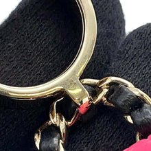 Load image into Gallery viewer, CHANEL Matelasse Bag Bag Charm Ring Size 12 Pink ABA014 Gold Plated Resin Calf Leather
