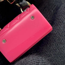 Load image into Gallery viewer, CHANEL Matelasse Bag Bag Charm Ring Size 12 Pink ABA014 Gold Plated Resin Calf Leather
