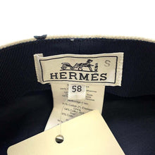 将图像加载到图库查看器中，HERMES Vauban Chaine d&#39;Ancre Cap Size 58 Blancasse Cotton98% Polyurethane2%
