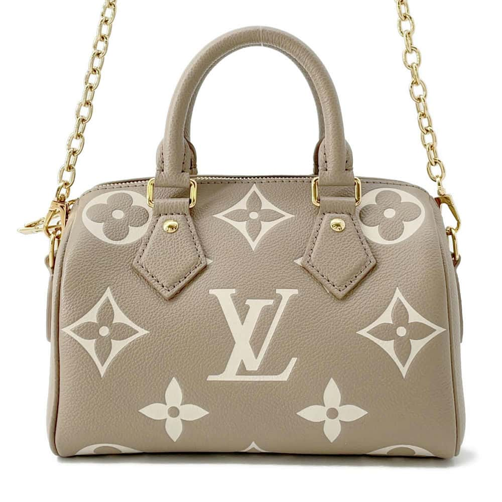 LOUIS VUITTON Speedy Bandouliere Tourterelle claim M46575 Monogram Empreinte Leather Size 20